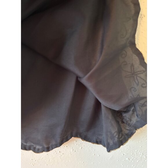 Vintage Sténay Black & Gold Silk Beaded Blouse XL - Picture 10 of 15